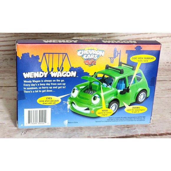 Vintage Chevron Cars Wendy Wagon Collectible Toy - Classic Gift Car Moving Eyes - Picture 9 of 15